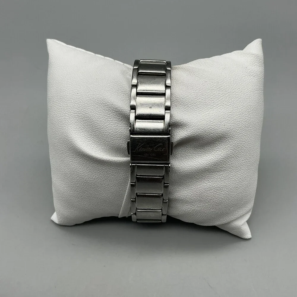 Kenneth Cole Womens Watch 29mm Silver Tone Stainless Bracelet New Battery 6.25